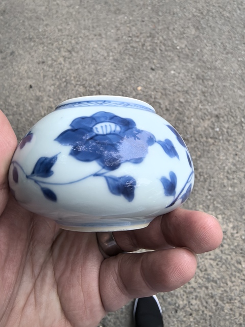 古玩陶瓷青花水盂真品鑒賞圖