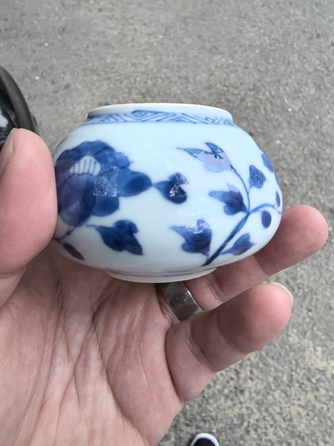 古玩陶瓷青花水盂真品鑒賞圖