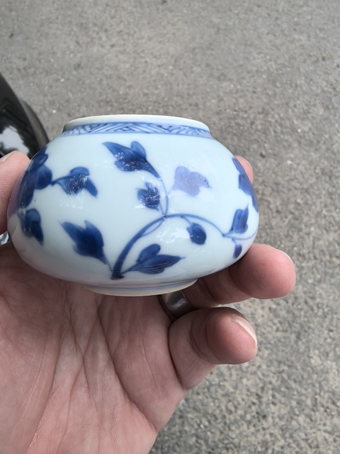 古玩陶瓷青花水盂真品鑒賞圖