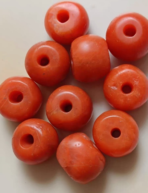 古玩玉器天然南紅瑪瑙珠真品鑒賞圖