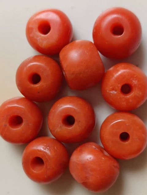 古玩玉器天然南紅瑪瑙珠真品鑒賞圖