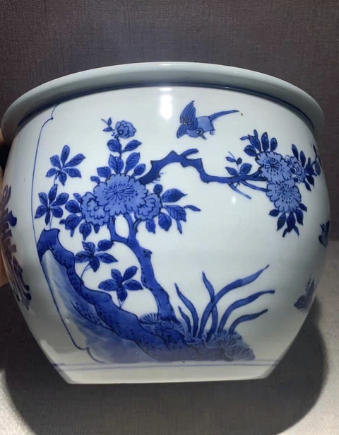 古玩陶瓷青花缸真品鑒賞圖