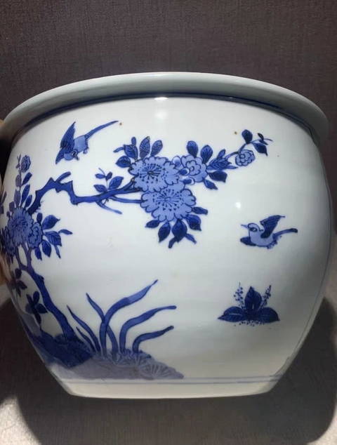 古玩陶瓷青花缸真品鑒賞圖