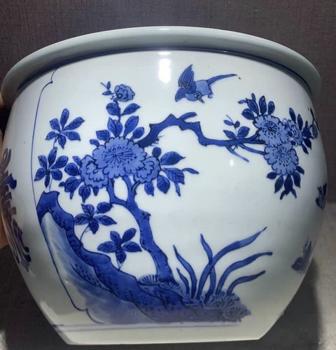 古玩陶瓷青花缸真品鑒賞圖