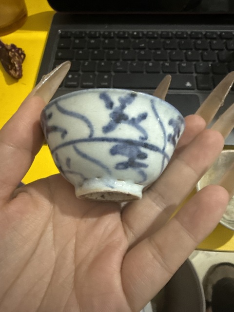 古玩陶瓷清中期酒杯真品鑒賞圖