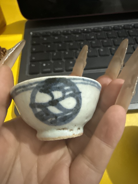 古玩陶瓷清中期酒杯真品鑒賞圖