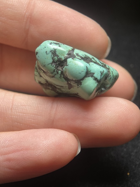 古玩玉器清代.藏傳綠松石珠子拍賣，當前價格500元