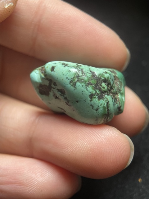 古玩玉器清代.藏傳綠松石珠子拍賣，當前價格500元