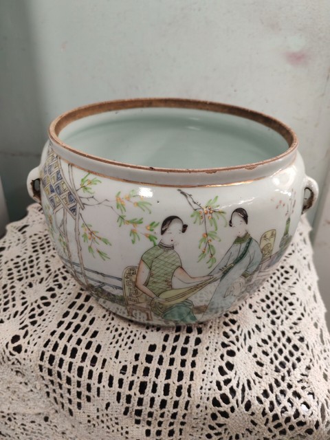 古玩陶瓷民國粉彩粥罐真品鑒賞圖