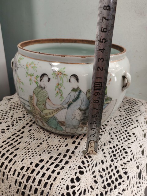 古玩陶瓷民國粉彩粥罐真品鑒賞圖