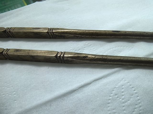 古玩銅器銅夾炭筷真品鑒賞圖