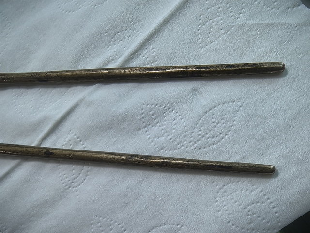 古玩銅器銅夾炭筷真品鑒賞圖