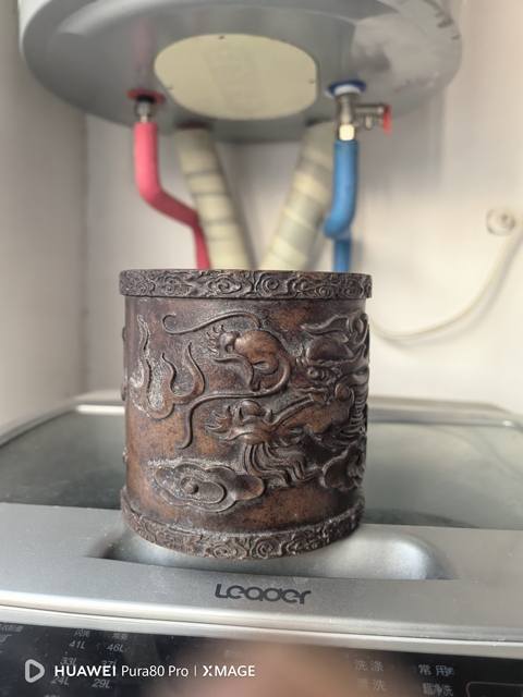 古玩雜項(xiàng)紫砂筆筒真品鑒賞圖