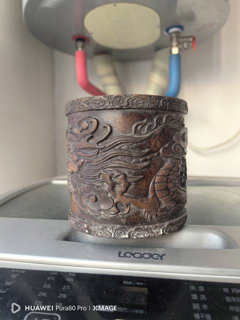 古玩雜項(xiàng)紫砂筆筒真品鑒賞圖