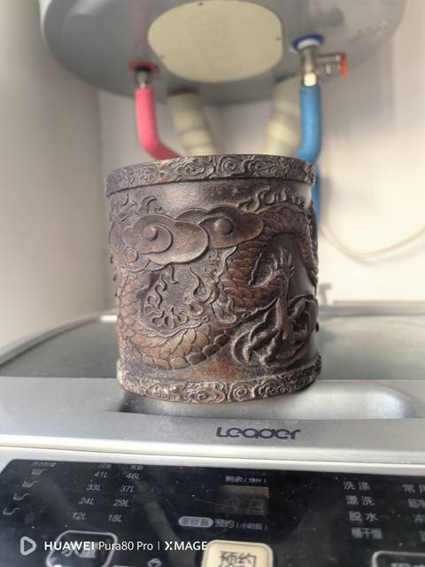 古玩雜項(xiàng)紫砂筆筒真品鑒賞圖