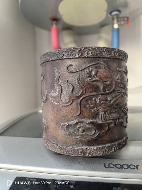 古玩雜項(xiàng)紫砂筆筒真品鑒賞圖