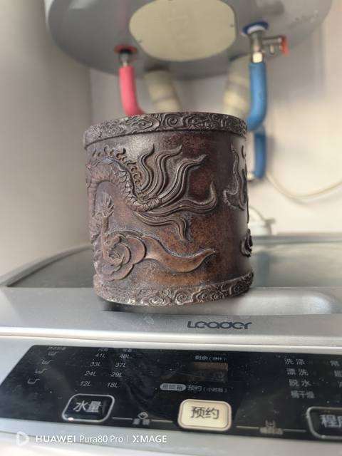 古玩雜項(xiàng)紫砂筆筒真品鑒賞圖