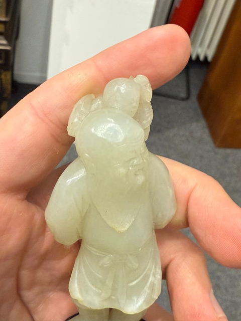 古玩玉器清代老少樂玉雕件真品鑒賞圖