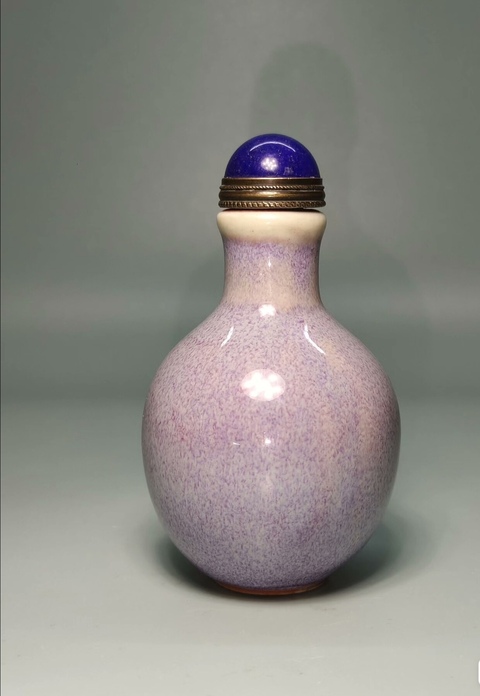 古玩陶瓷窯變鼻煙壺真品鑒賞圖