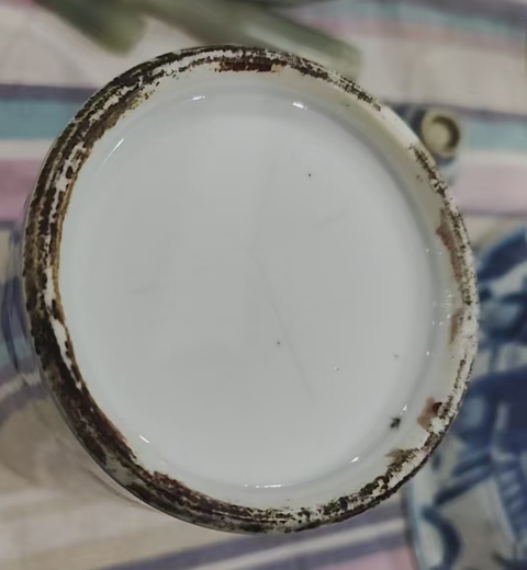 古玩陶瓷花鳥紋青花筆筒真品鑒賞圖