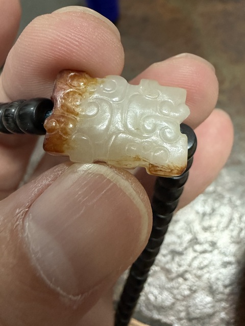 古玩玉器仿古玉勒子真品鑒賞圖