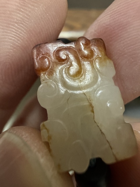 古玩玉器仿古玉勒子真品鑒賞圖