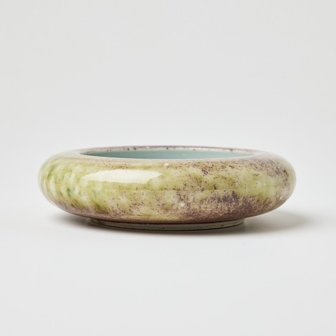 古玩陶瓷清晚期 豇豆紅釉鐋鑼洗真品鑒賞圖