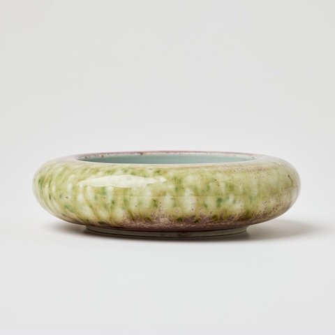 古玩陶瓷清晚期 豇豆紅釉鐋鑼洗真品鑒賞圖