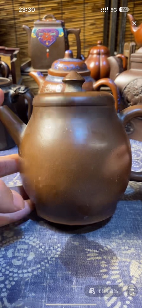 古玩雜項(xiàng)紫砂橄欖壺真品鑒賞圖