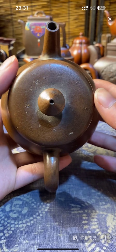 古玩雜項(xiàng)紫砂橄欖壺真品鑒賞圖