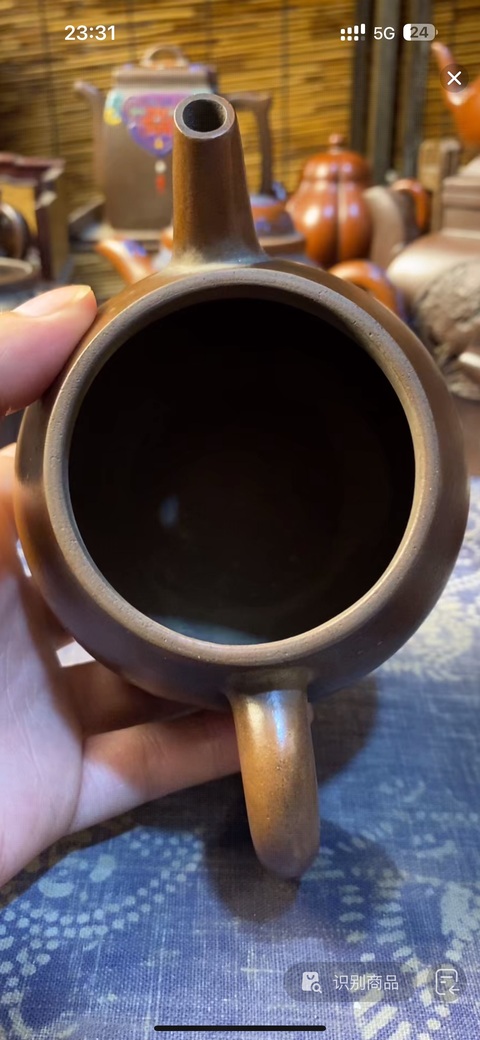 古玩雜項(xiàng)紫砂橄欖壺真品鑒賞圖