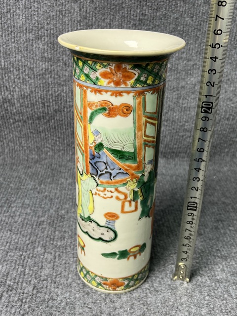 古玩陶瓷五彩人物故事紋箭筒拍賣，當前價格3688元