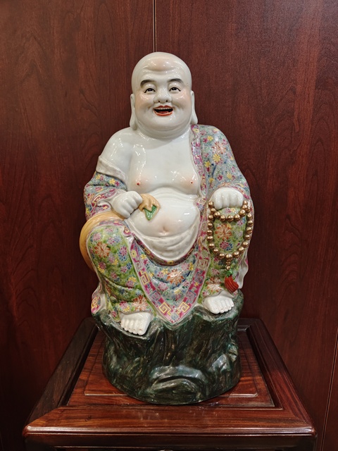 古玩陶瓷彌勒佛真品鑒賞圖