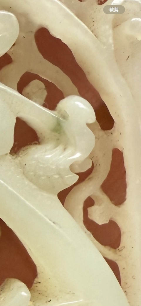 古玩玉器和田玉雕“穿花龍佩”真品鑒賞圖