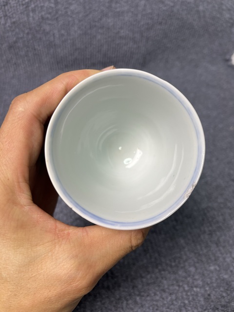 古玩陶瓷青花花卉紋鈴鐺杯拍賣，當前價格1388元