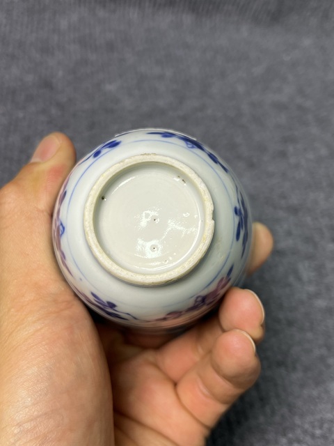 古玩陶瓷青花花卉紋鈴鐺杯拍賣，當前價格1388元