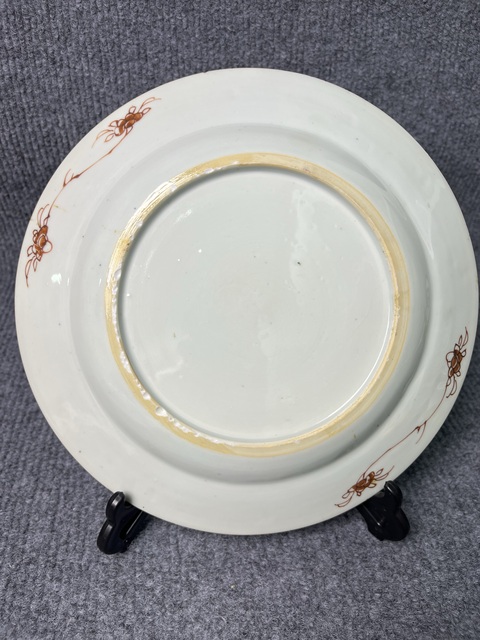 古玩陶瓷粉彩花鳥紋盤真品鑒賞圖