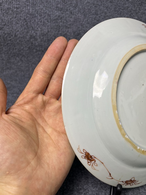 古玩陶瓷粉彩花鳥紋盤真品鑒賞圖