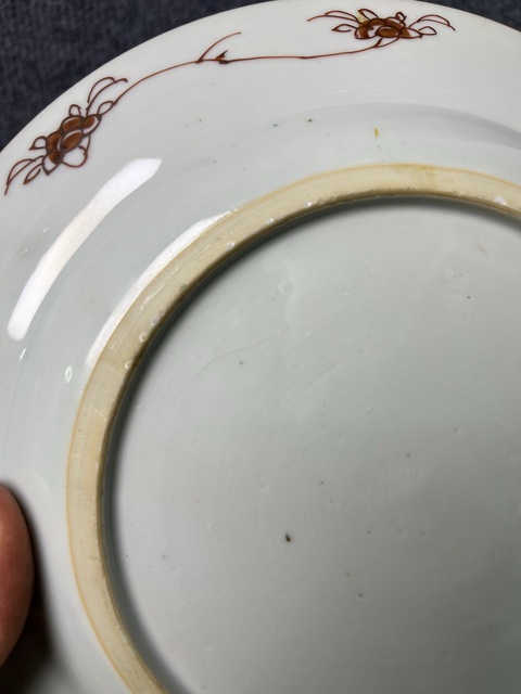 古玩陶瓷粉彩花鳥紋盤真品鑒賞圖