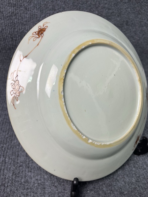 古玩陶瓷粉彩花鳥紋盤真品鑒賞圖