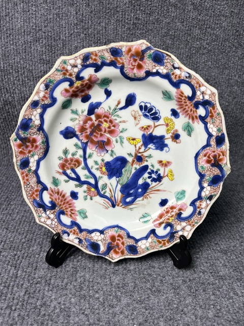 古玩陶瓷青花粉彩花卉紋花口盤拍賣，當(dāng)前價(jià)格1888元