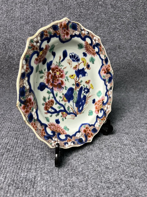 古玩陶瓷青花粉彩花卉紋花口盤拍賣，當(dāng)前價(jià)格1888元