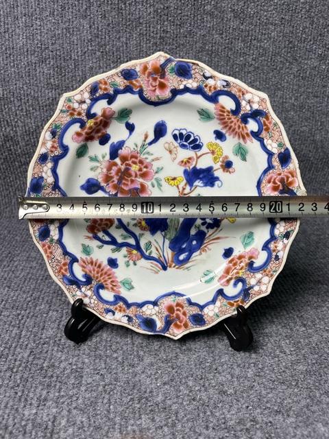 古玩陶瓷青花粉彩花卉紋花口盤拍賣，當(dāng)前價(jià)格1888元