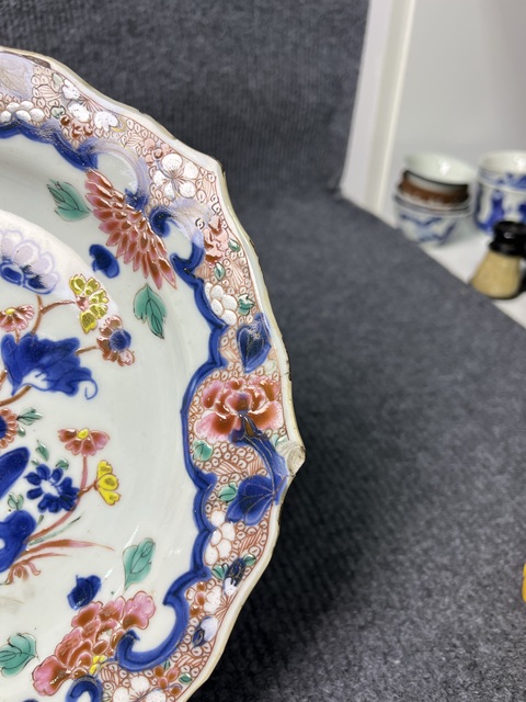 古玩陶瓷青花粉彩花卉紋花口盤拍賣，當(dāng)前價(jià)格1888元