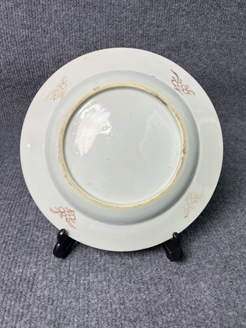 古玩陶瓷粉彩花卉紋盤真品鑒賞圖