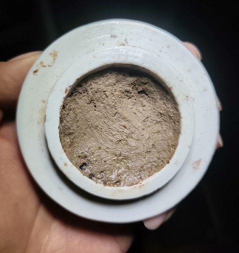 古玩陶瓷青花云紋罐蓋真品鑒賞圖