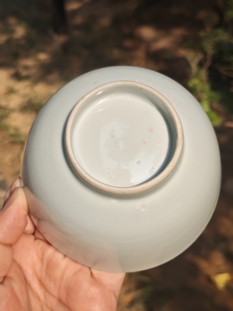 古玩陶瓷清康熙甜白釉碗真品鑒賞圖