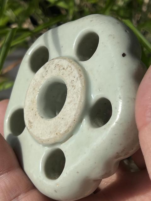 古玩陶瓷青釉蓮蓬花器真品鑒賞圖