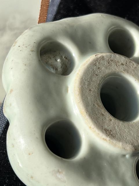 古玩陶瓷青釉蓮蓬花器真品鑒賞圖