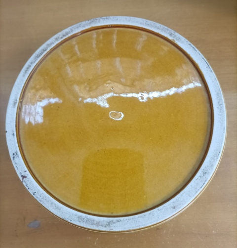 古玩陶瓷黃釉旋紋缸真品鑒賞圖